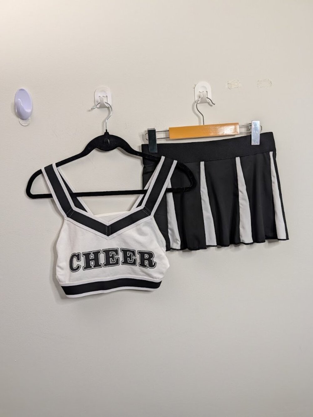 Black & White Cheerleader Costume Set M